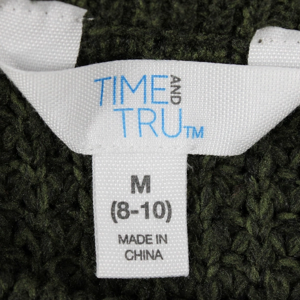 Time and Tru Women's Dark Green Size M Long Sleeve Sweater