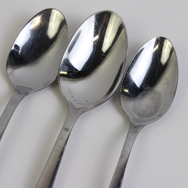 Lot Of 6 Oneida Silver Mercer (Stainless) Flatware 3 Dinner/Salad Forks 3 Spoons