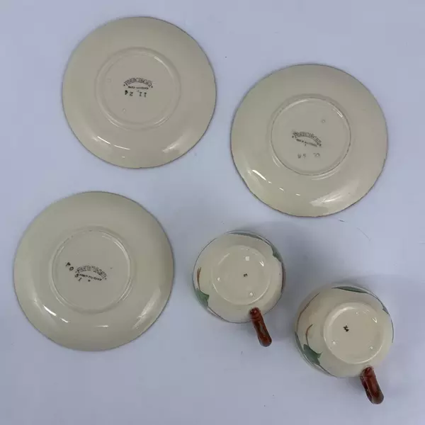 Lot of 2 Franciscan Apple Earthenware Cups and 3 Saucers California USA