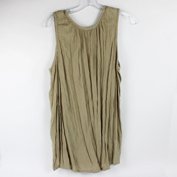 Chelsea Studio Beige Crocheted Neckline Tank Women's Large 18/20