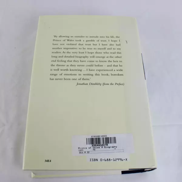 The Prince of Wales Biography Jonathan Dimbleby 1994 1st Edition Hardcover