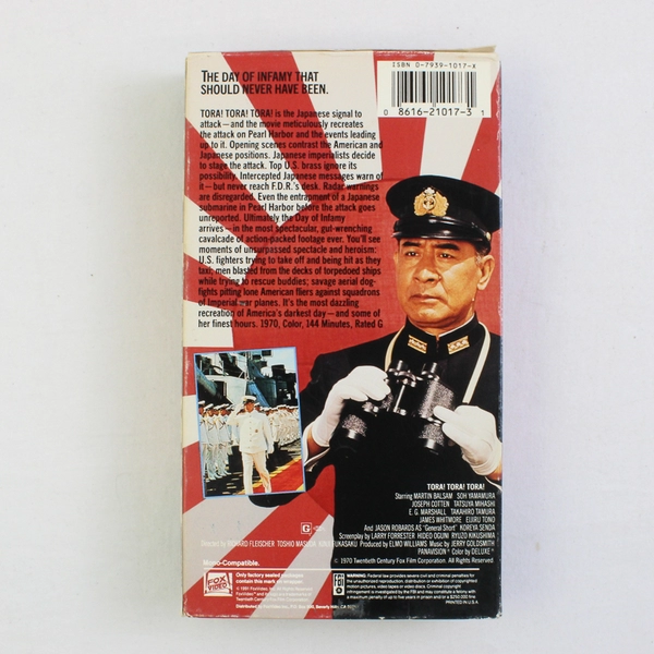 Tora Tora Tora VHS 1991 Twentieth Century Fox Action Adventure James Whitmore