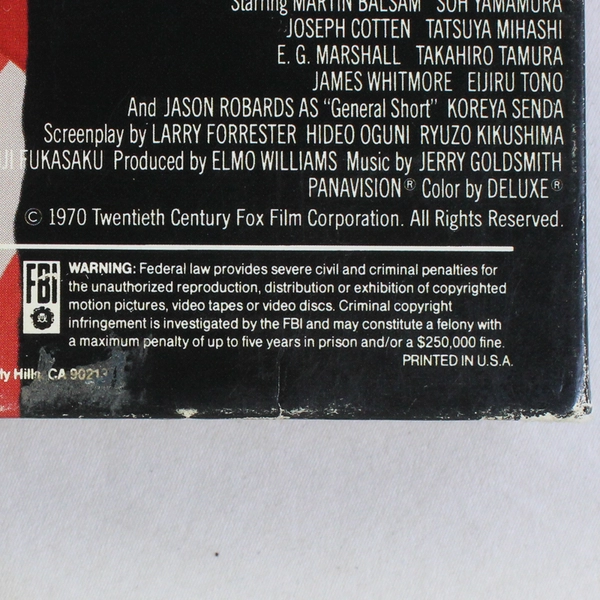 Tora Tora Tora VHS 1991 Twentieth Century Fox Action Adventure James Whitmore