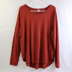 Women's Old Navy Brick Red Long Sleeve Pullover Sweater Size XL