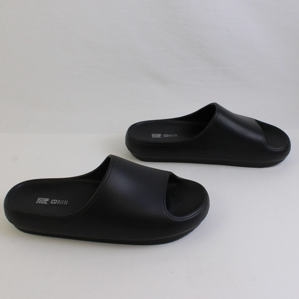32 Degrees Unisex Cushion Slide Sandal Solid Black (Women 7.5-8.5, Men 5.5-6.5)