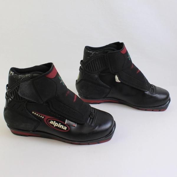 Alpina Black/Red nnn148 Thinsulation Cross Country Ski Boots Men's Size 38