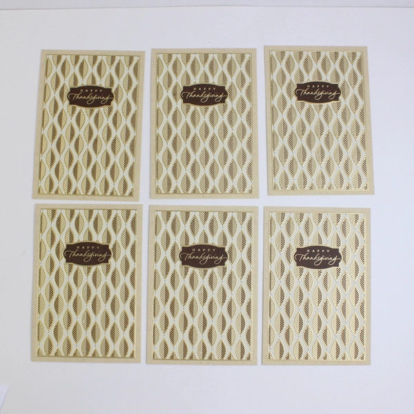 Lot of 6 "Connections from Hallmark" Happy Thanksgiving Greeting Cards