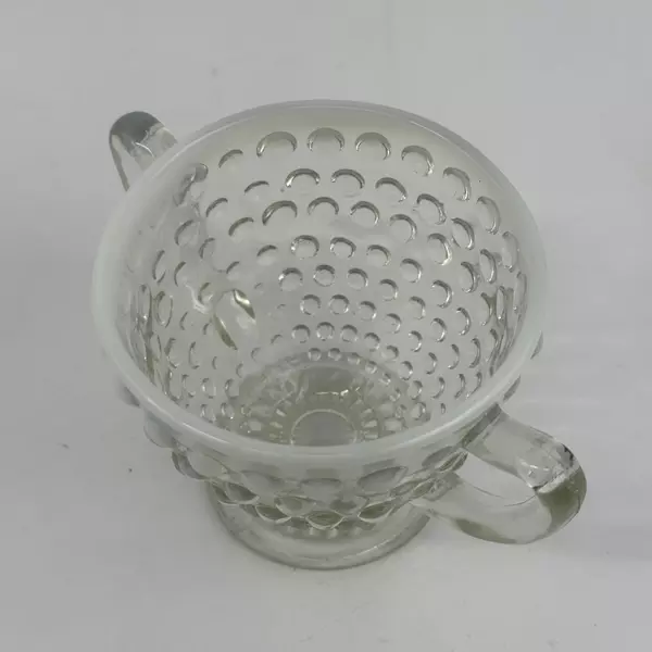 Vintage Anchor Hocking Moonstone Opalescent Open Sugar Bowl