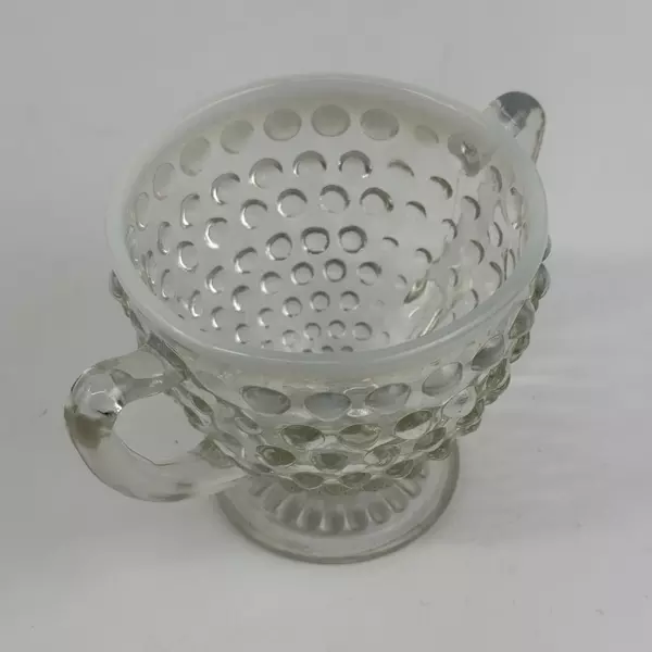 Vintage Anchor Hocking Moonstone Opalescent Open Sugar Bowl