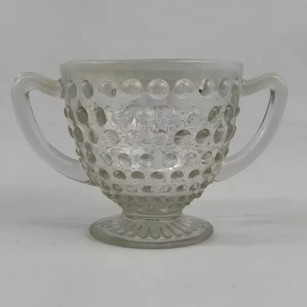 Vintage Anchor Hocking Moonstone Opalescent Open Sugar Bowl