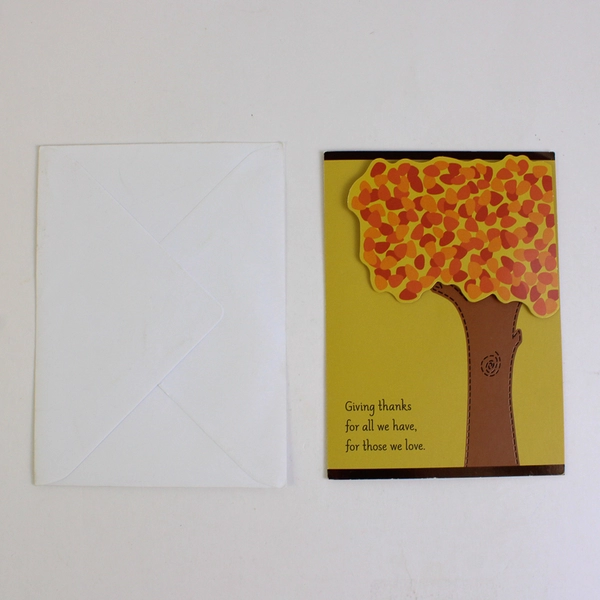 Lot of 6 Small Designer Hallmark Thanksgiving Greeting Cards with Envelopes
