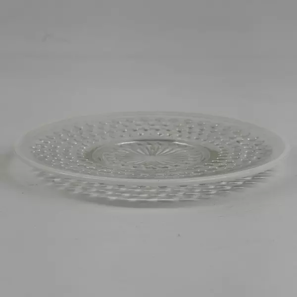 Vintage Anchor Hocking Moonstone Opalescent Hobnail Saucer 6.25 Inch