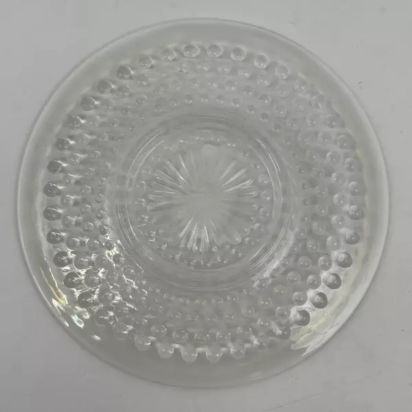 Vintage Anchor Hocking Moonstone Opalescent Hobnail Saucer 6.25 Inch