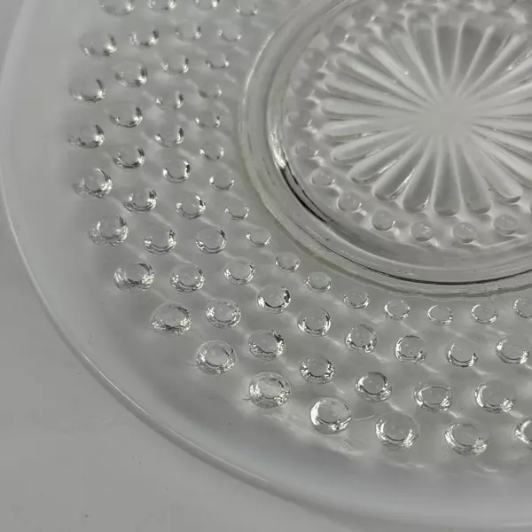 Vintage Anchor Hocking Moonstone Opalescent Hobnail Saucer 6.25 Inch