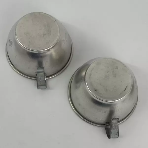 Lot of 2 Vintage Aluminum One Cup Measuring Cups With Open Handles