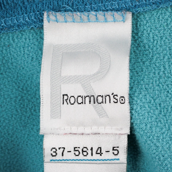 Roaman's Cerulean Blue Fleece Snap Button Jacket Women's 1X