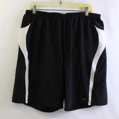 Xersion Men's Athletic Black White Elastic Drawstring Waist Lined Shorts Size L