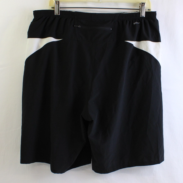 Xersion Men's Athletic Black White Elastic Drawstring Waist Lined Shorts Size L