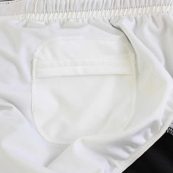 Xersion Men's Athletic Black White Elastic Drawstring Waist Lined Shorts Size L