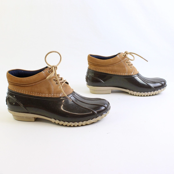 Tommy Hilfiger Ankle Duck Boots Brown Waterproof Women's Size 6M