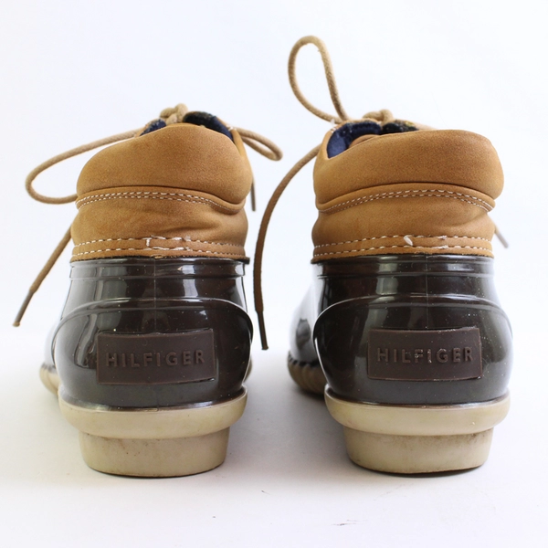 Tommy Hilfiger Ankle Duck Boots Brown Waterproof Women's Size 6M