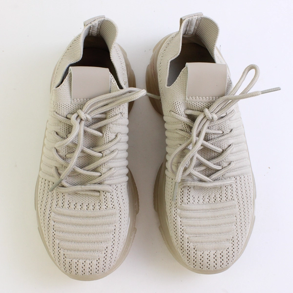 Cushionaire Apolo Taupe-T Off White Knit Sneakers US Women's Size 6M