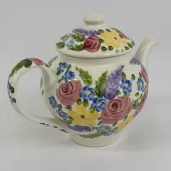 Tabletops Gallery Jardine 9 Cup Hand Painted Floral Teapot