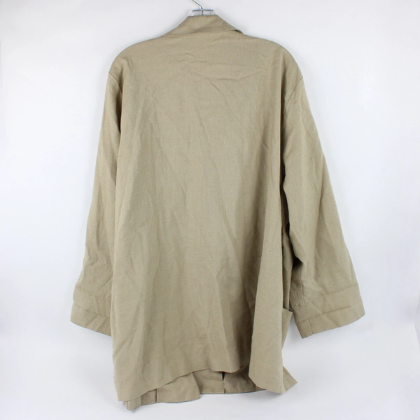 Roaman's Beige Button-Front Blazer Women's Size 3X FLAWED