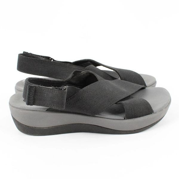 Cloudsteppers By Clarks Soft Cushion Sandals Solid Black Women's Size 6