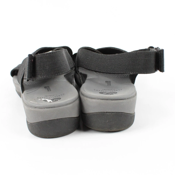 Cloudsteppers By Clarks Soft Cushion Sandals Solid Black Women's Size 6