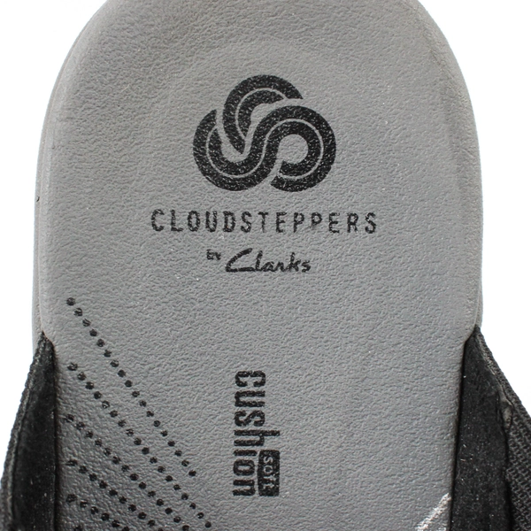 Cloudsteppers By Clarks Soft Cushion Sandals Solid Black Women's Size 6