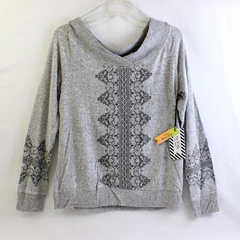 NWT No Frills Los Angeles Gray Knit Sweater Women's XL