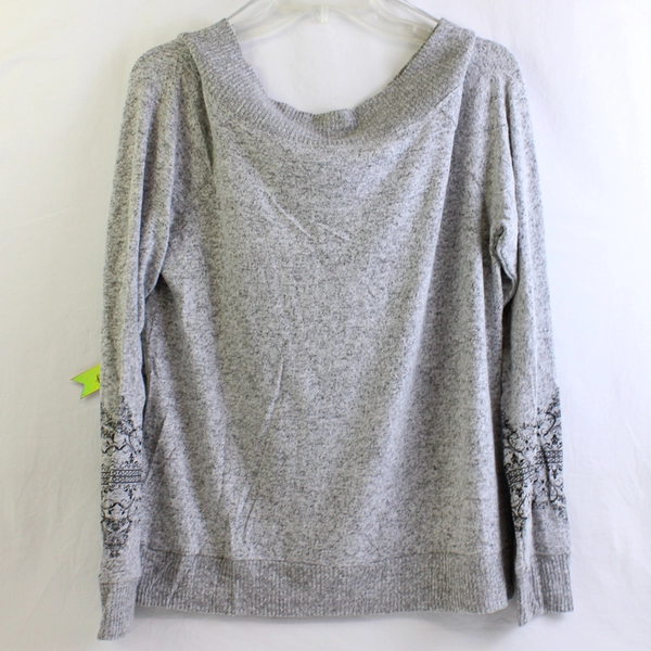 NWT No Frills Los Angeles Gray Knit Sweater Women's XL