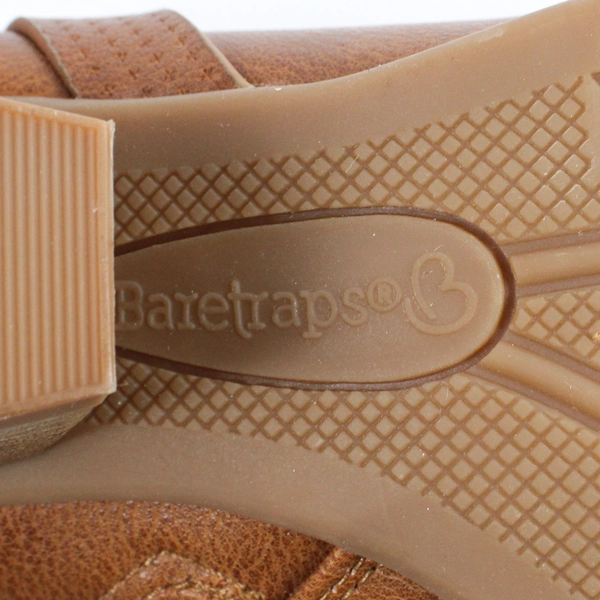 Baretraps Raelynn Ankle 2" Heel Boots Solid Brown Faux Leather Women's Size 6M