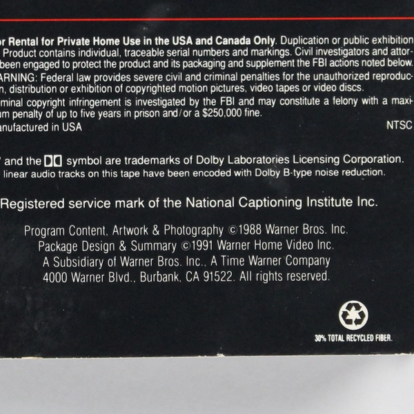 Above the Law VHS Tape 1994 Steven Seagal