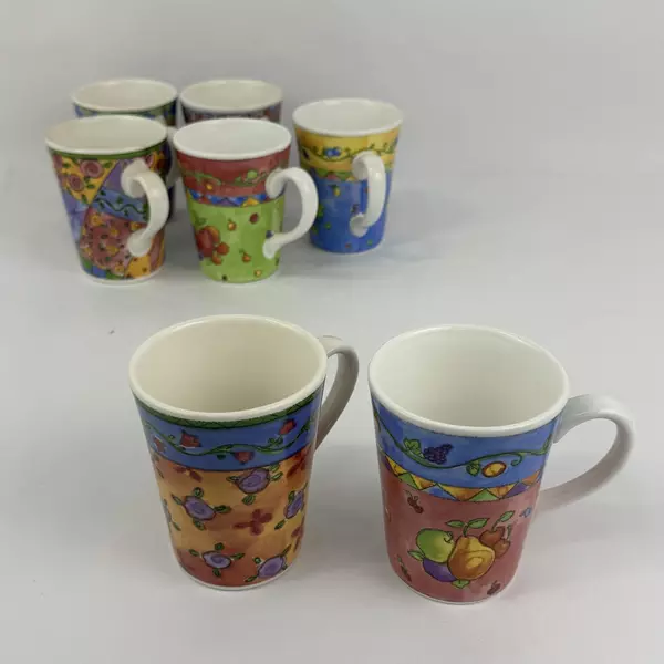 Lot of 7 Assorted Sango The Sweet Shoppe Coffee Mugs By Sue Zipkin