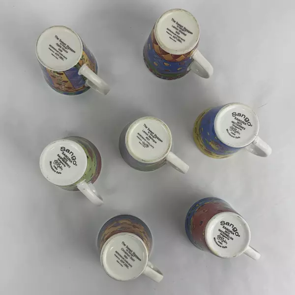 Lot of 7 Assorted Sango The Sweet Shoppe Coffee Mugs By Sue Zipkin