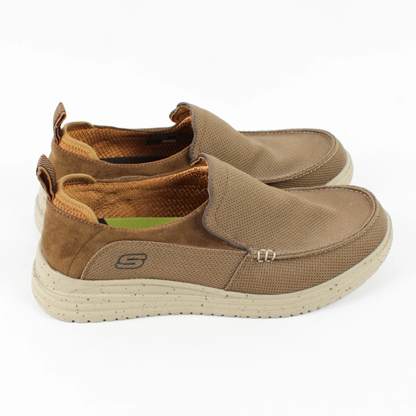 Skechers Beige Brown Proven Renco Slip On Casual Sneakers Men's Size 10.5