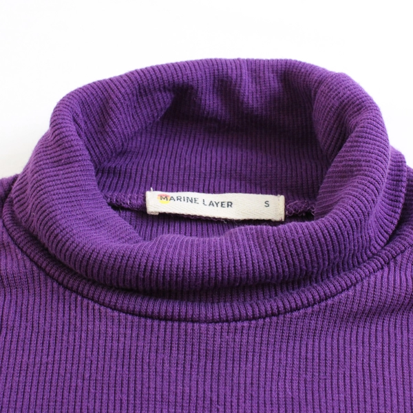 Marine Layer Purple Turtleneck Top Women's Size Small
