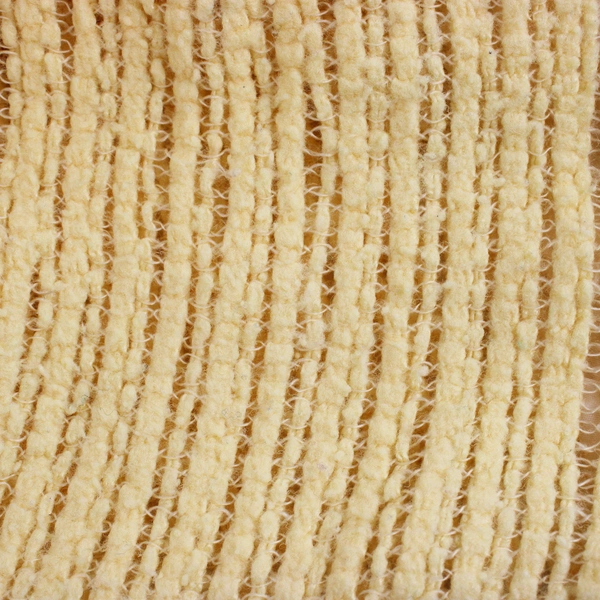 Butter Yellow Satin Trim Knit Throw Blanket 68" x 88" FLAWED