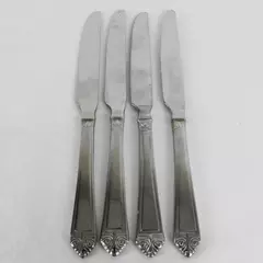 Lot of 4 Oneida Vintage Dinner Knives Eave Pattern Stainless Steel 9.5"