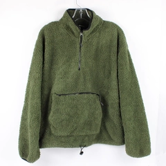 No Boundaries Fuzzy Fleece Women's Sweatshirt Kangaroo Pocket 1/4 Zip Size XXL