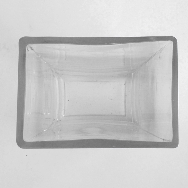Clear Square Glass Vase Flower Centerpiece, Thick Bottom 8.5"