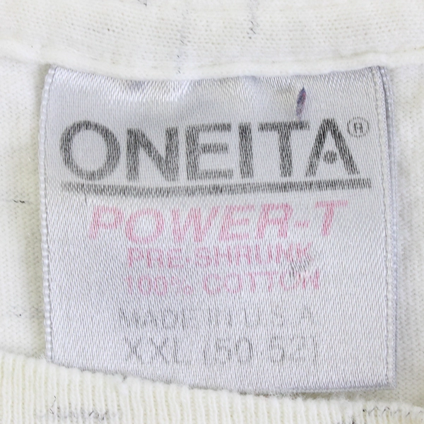 VTG 1991 Oneita Power-T Alaska Graphic T-Shirt Men's Size 2XL 50-52 FLAWED