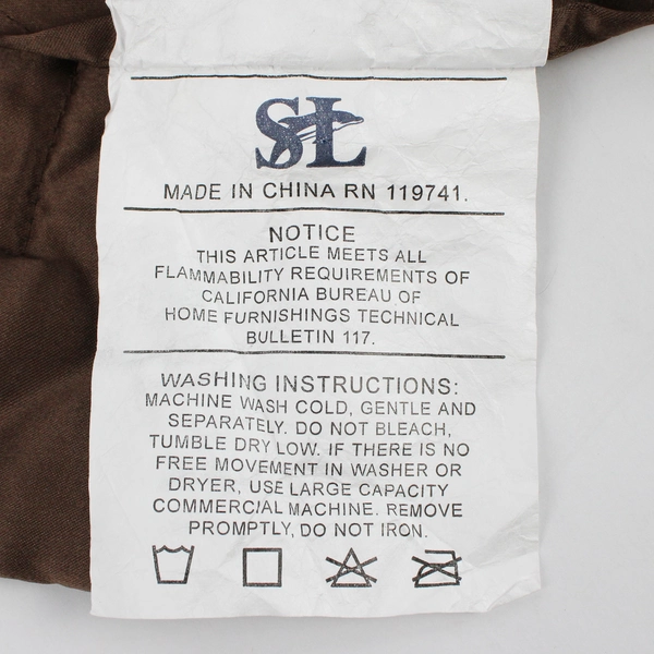 Lot Of 2 Matching SL Home Fashion Pillow Shams Solid Brown 20" x 26"