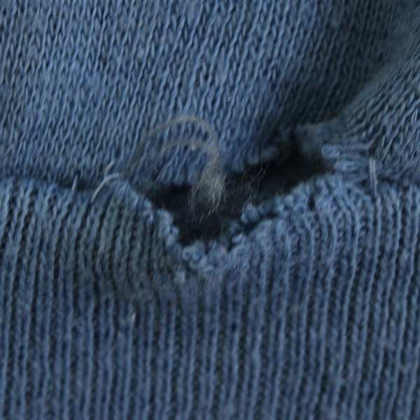 Gearing Up Blue and Gray Colorblock Acrylic-Cotton Blend T-Shirt Men's Large