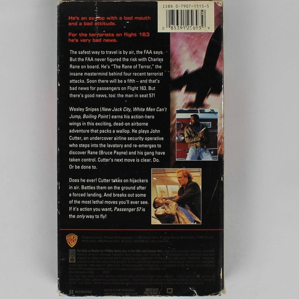 Passenger 57 VHS Tape 1993 Wesley Snipes