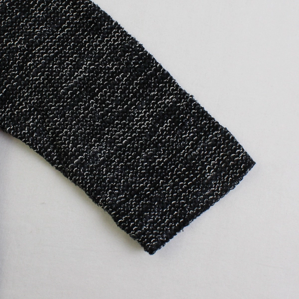 Graham & Spencer Black & White Marled Knit 3/4 Sleeve Cropped Sweater Women's Sm