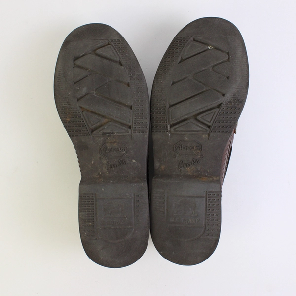 H.S Trask Bozeman Montana Brown Leather Slip On Kiltie Tassel Loafers Men's 9.5M