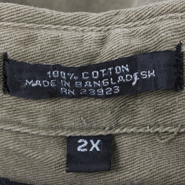 Men's Canyon Guide Outfitter Green Denim Long Sleeve Jacket Button Down Size 2X